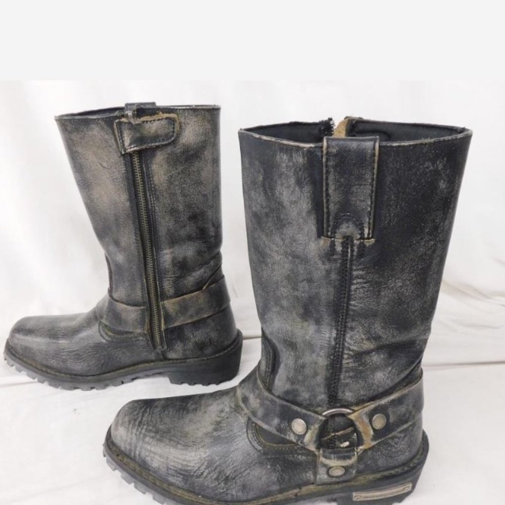 MILWAUKEE LEATHER MBL9362 11-INCH DISTRESSED GREY HARNES motorcycle Harley